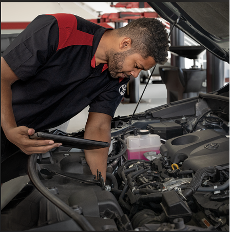 Toyota advisor helping customer | Bob Johnson Toyota in Rochester NY